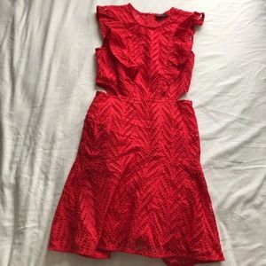 Bardot Red Lace Cut Out Mini Dress - XS NWOT